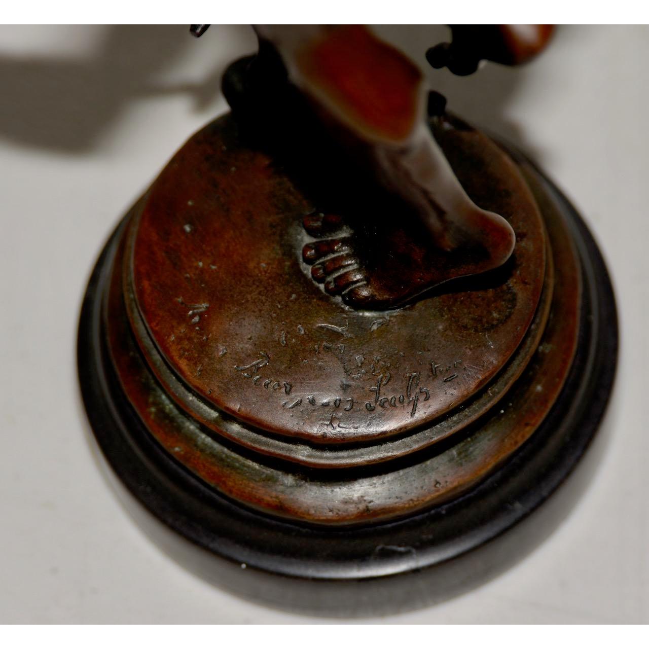 Moulage Sculpture en bronze Bourgeois Snake Charmer de Charles Arthur