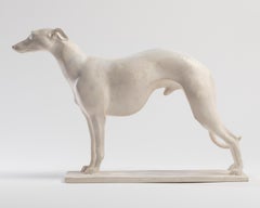 Charles Artus '1897-1978', Lévrier, Plâtre d'Atelier, France, Vers 1940