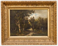 Charles Aubert  - 19th Century Oil, Forest of Rambouillet