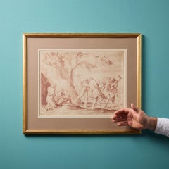 Charles Audran The Education of Jupiter Engraving After Andrea Sacchi