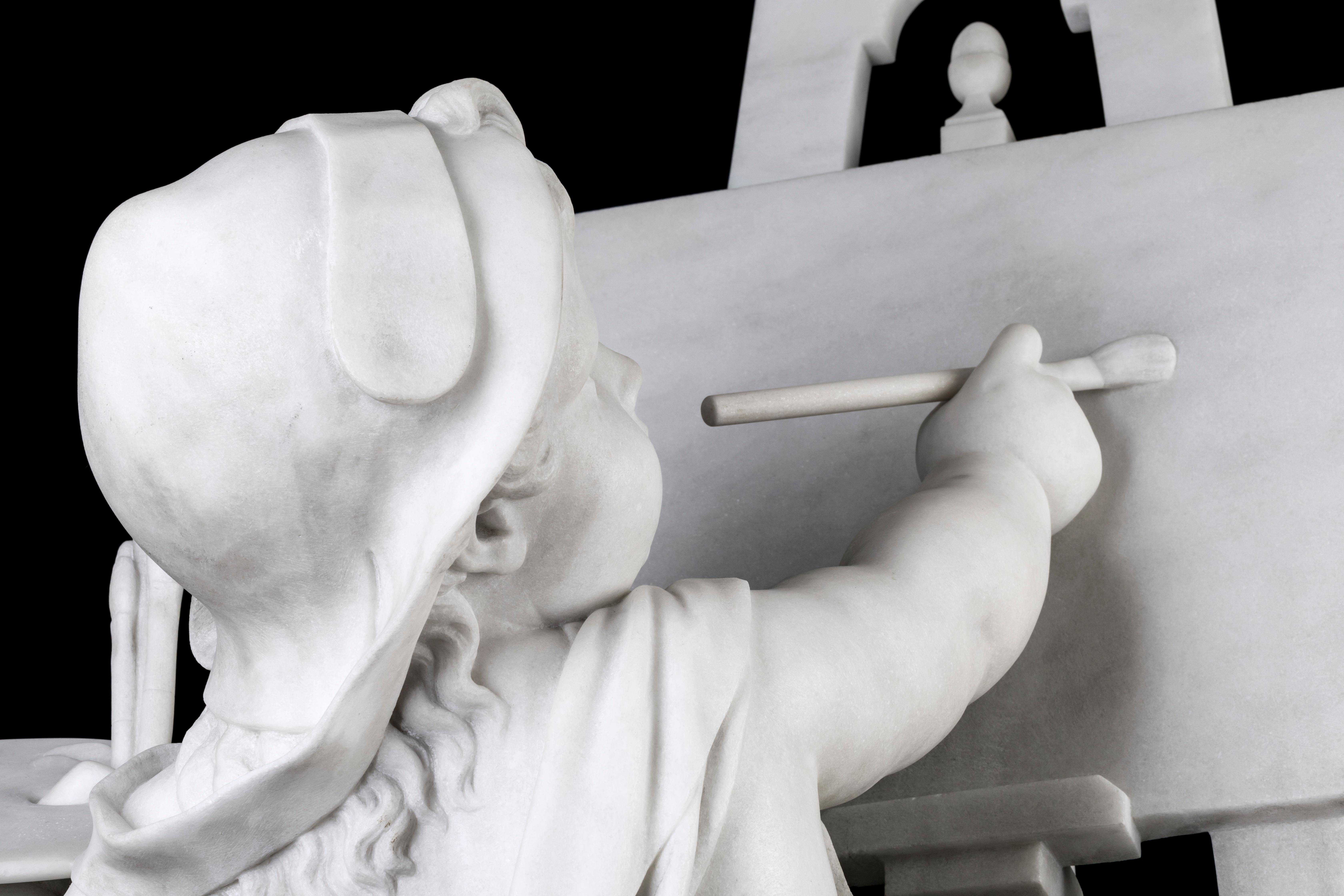  La scultura: l'artista (L'Artiste)

	Di dimensioni impressionanti, con un'altezza di ben 123 cm e appoggiata sulla sua base originale, la scultura di Fraikin 