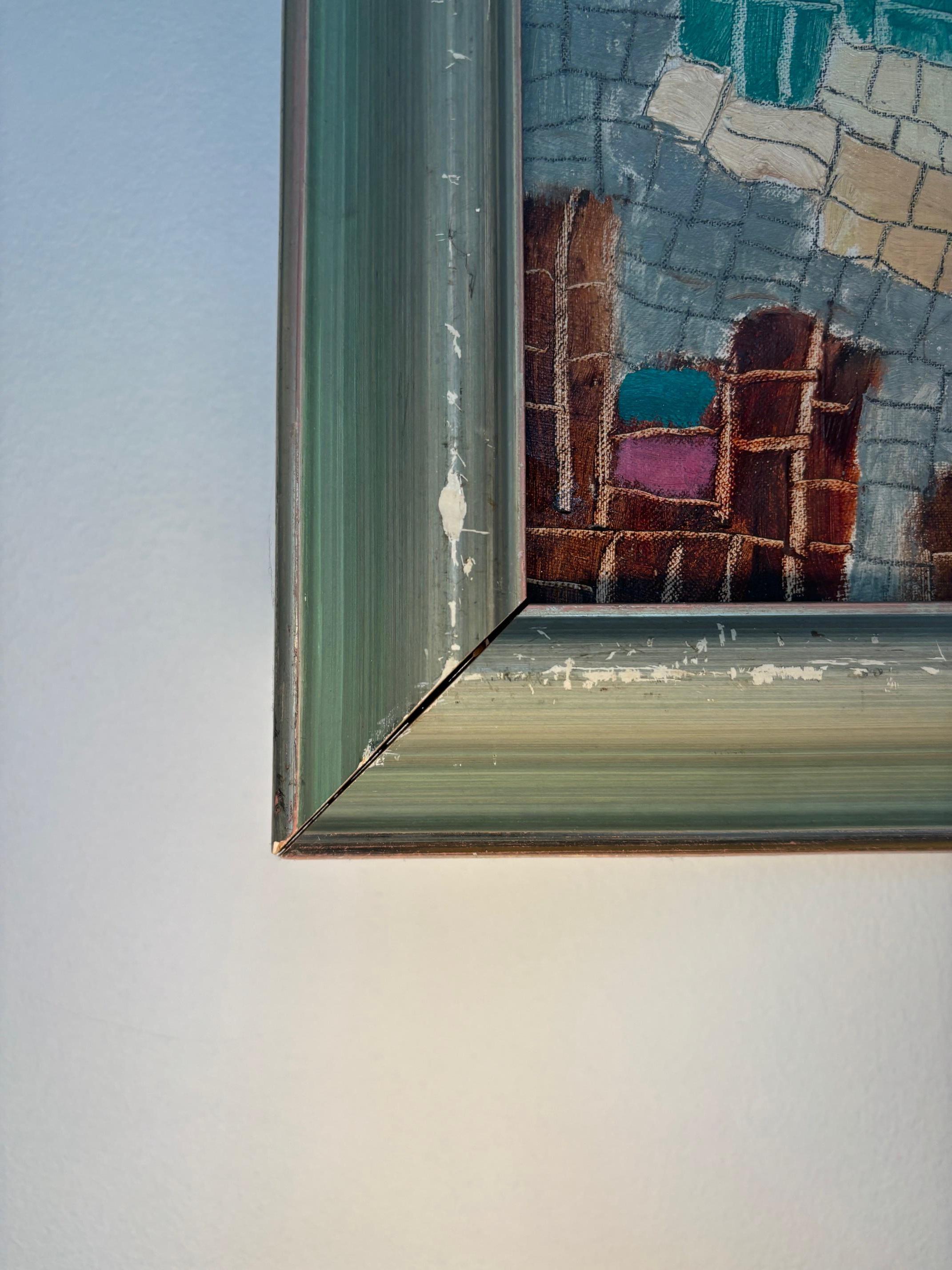 Mosaïc style by Charles Auguste Humbert - Oil on canvas 80x100 cm For Sale 4