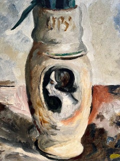 "Yellow Tulips" by Charles Auguste Humbert - Oil on Canvas 47x65 cm