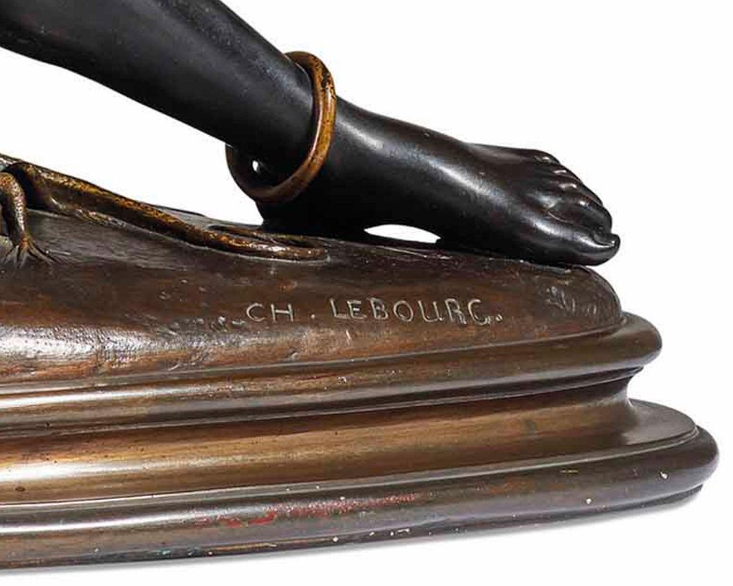 Belle Époque Charles Auguste Lebourg Orientalist Bronze Sculpture For Sale