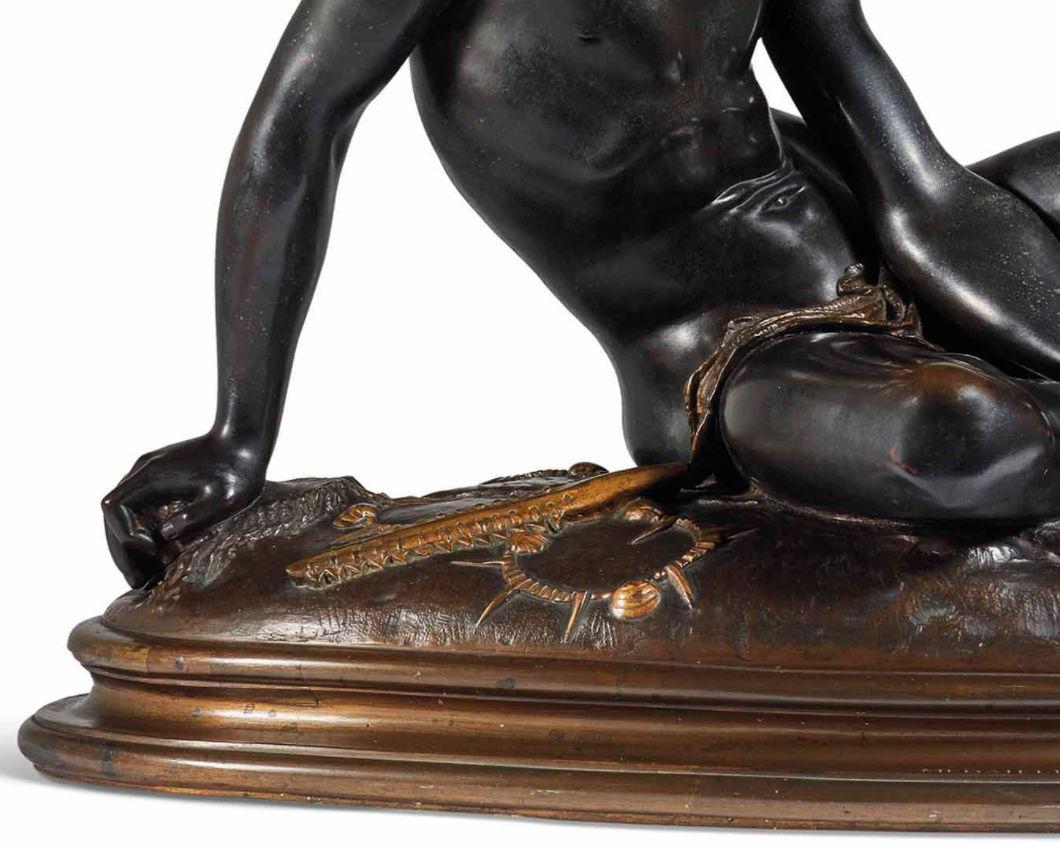 French Charles Auguste Lebourg Orientalist Bronze Sculpture For Sale