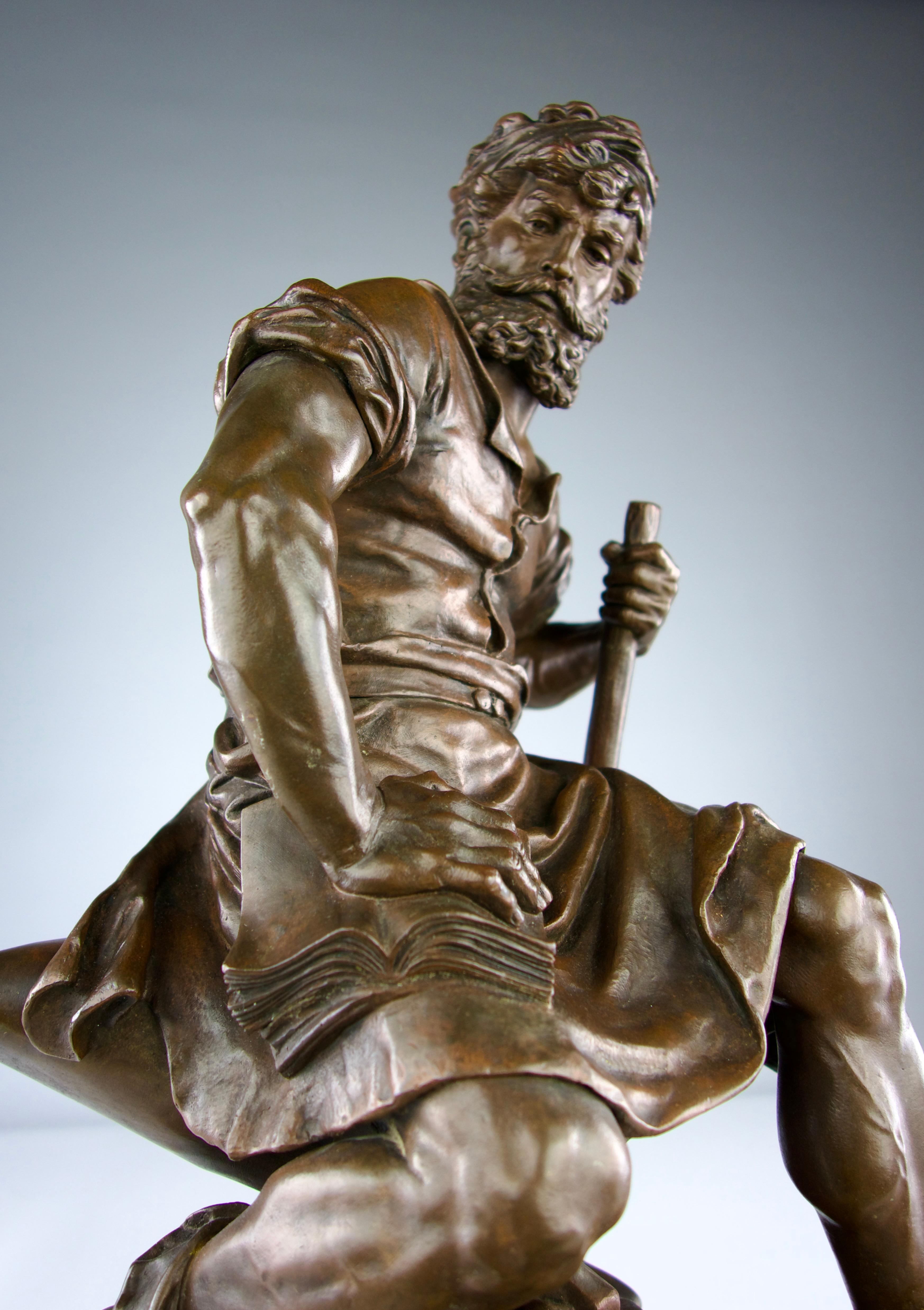 Charles Auguste Lebourg, Bronzeskulptur „Das Werk“, Frankreich 19. Jahrhundert im Angebot 6