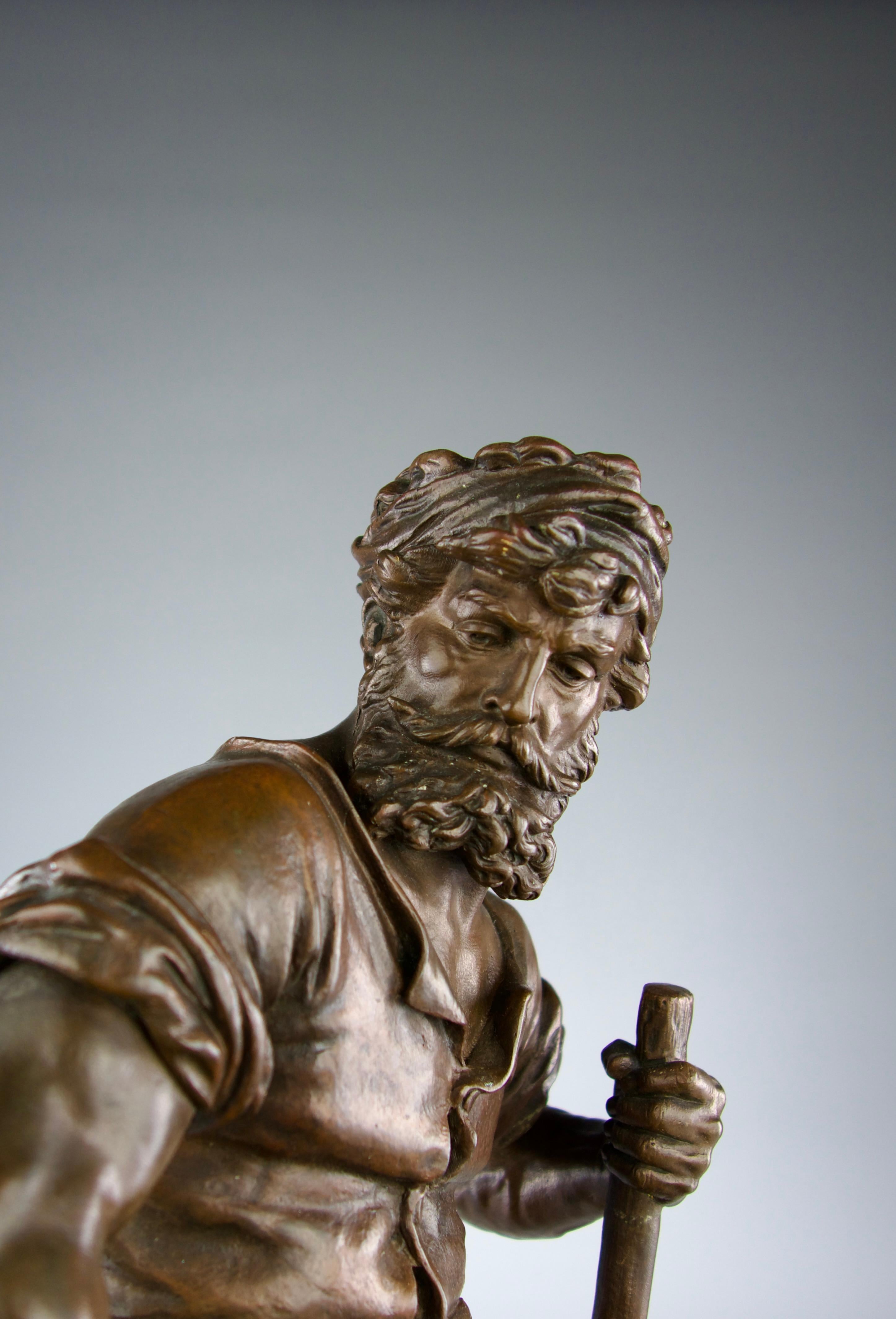 Charles Auguste Lebourg, Bronzeskulptur „Das Werk“, Frankreich 19. Jahrhundert im Angebot 7