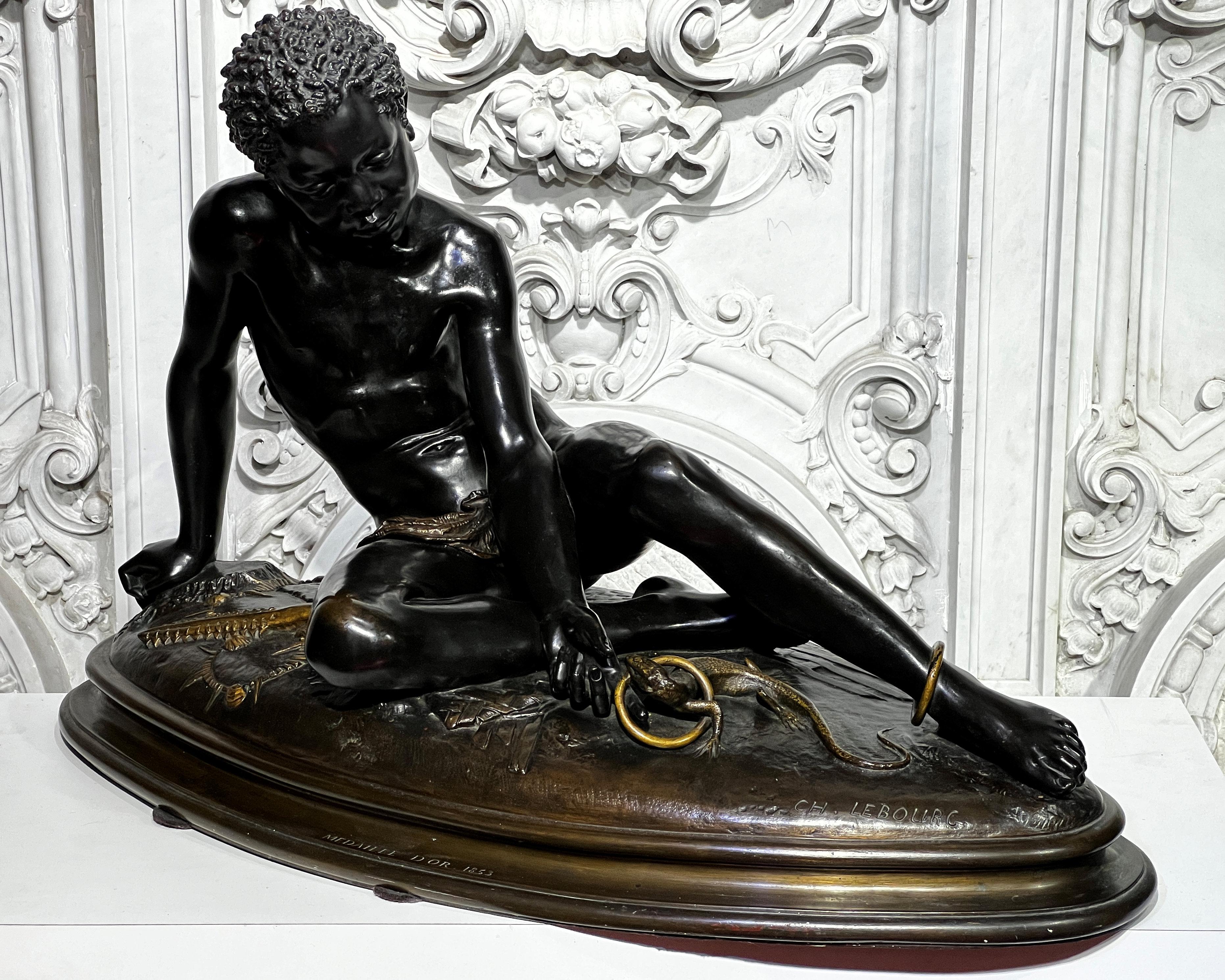 Charles Auguste Lebourg Orientalist Bronze Sculpture For Sale 8