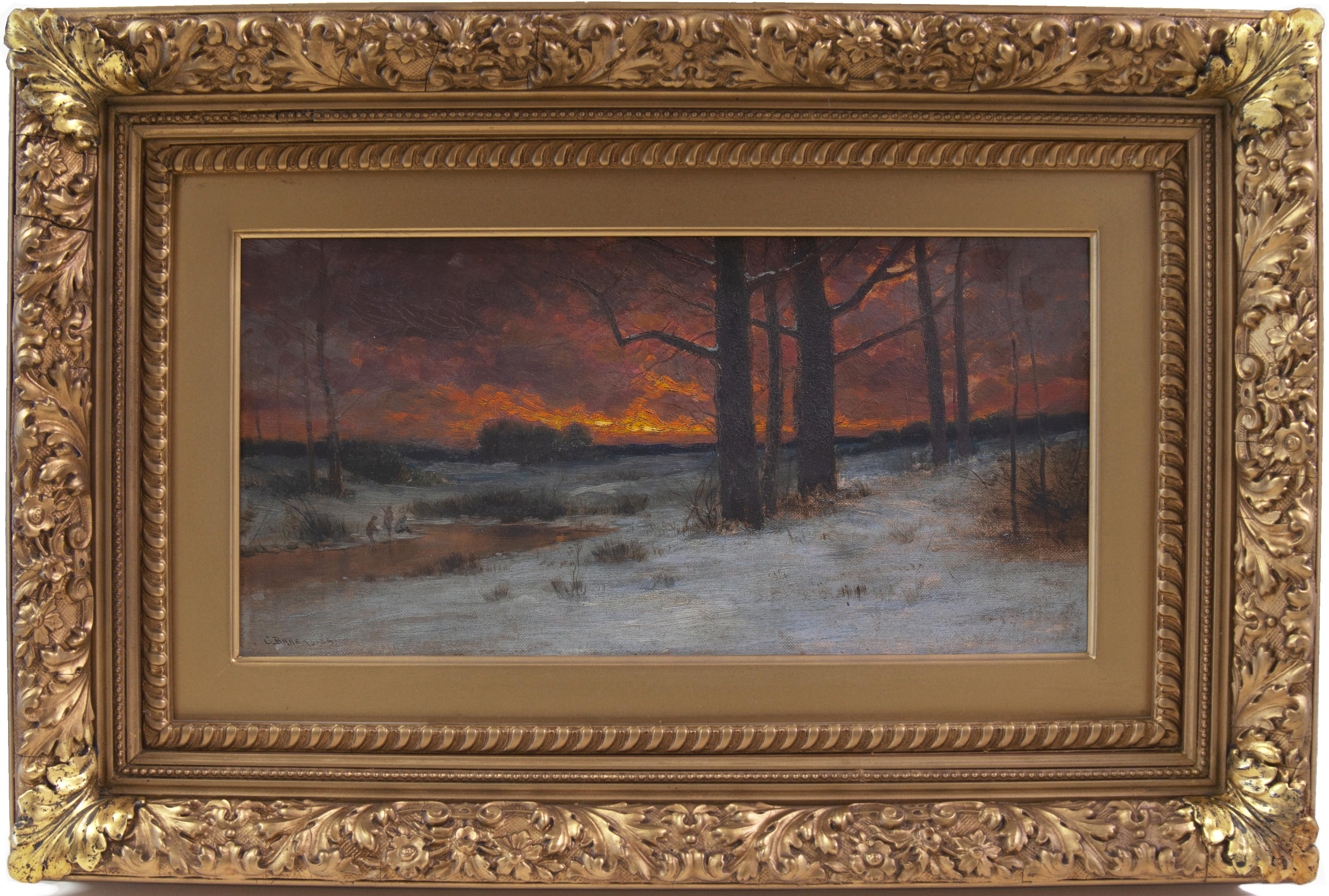 Charles Baker Landscape Painting - 'Evening Glow', New York, Salmagundi, Brooklyn Art Association, Boston Art Club