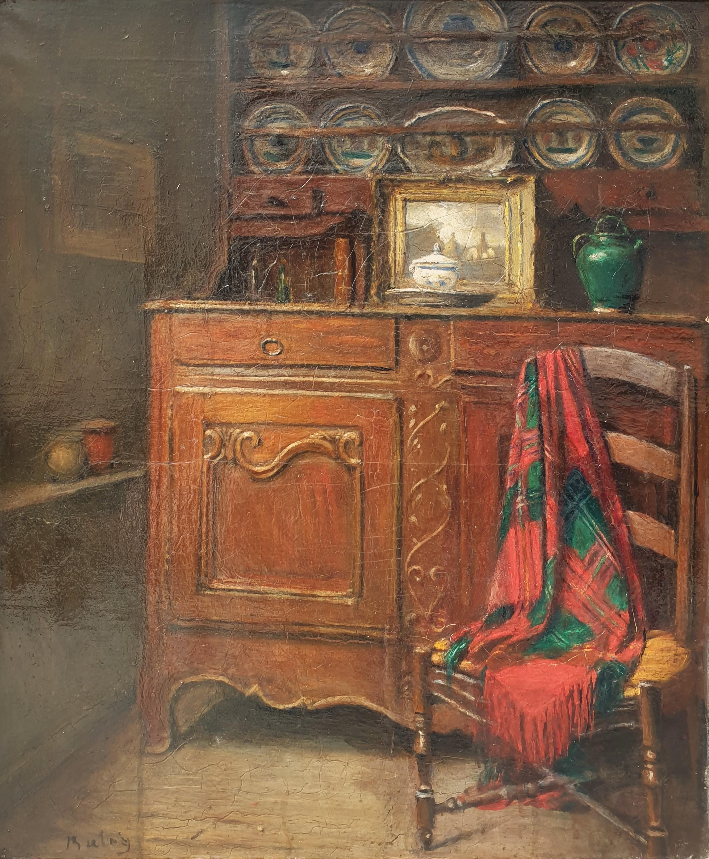 Charles BALAY Interior Painting - BALAY interior trompe l'oeil modern art french Art deco 20th