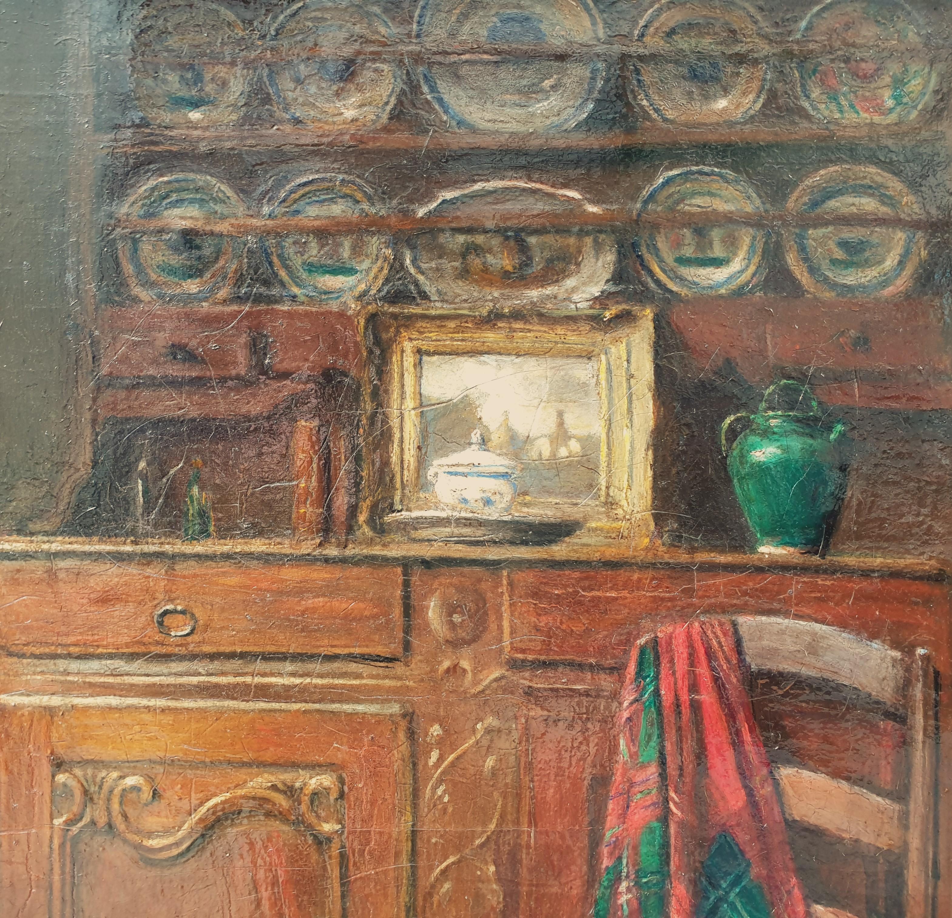 BALAY interior trompe l'oeil modern art french Art deco 20th For Sale 3