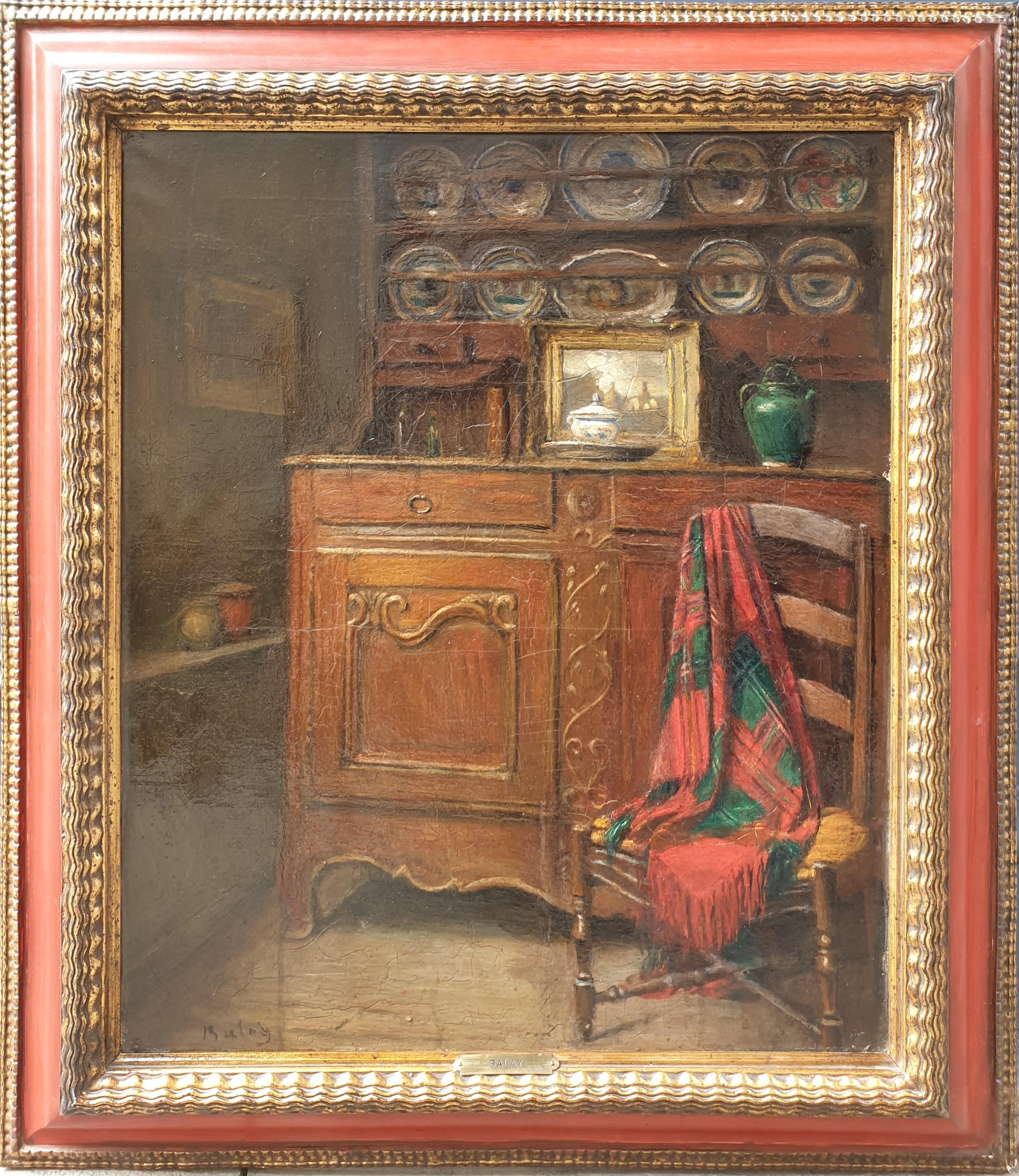 BALAY interior trompe l'oeil modern art french Art deco 20th For Sale 4