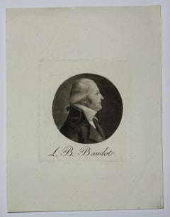 Antique Portrait de Louis-Bégnine Baudot.