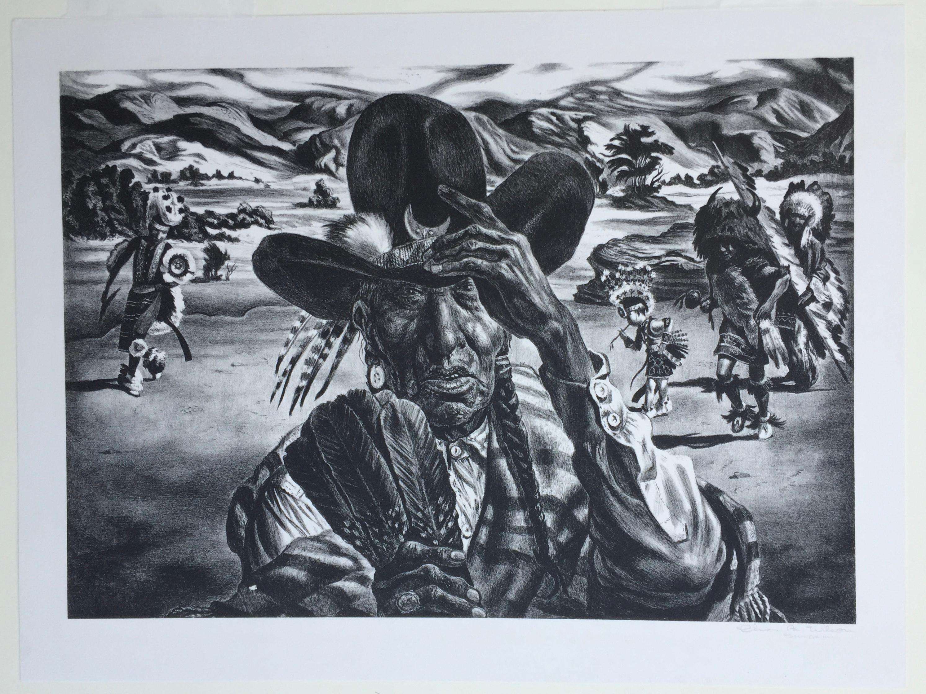 Comanche Portrait - Print by Charles Banks Wilson