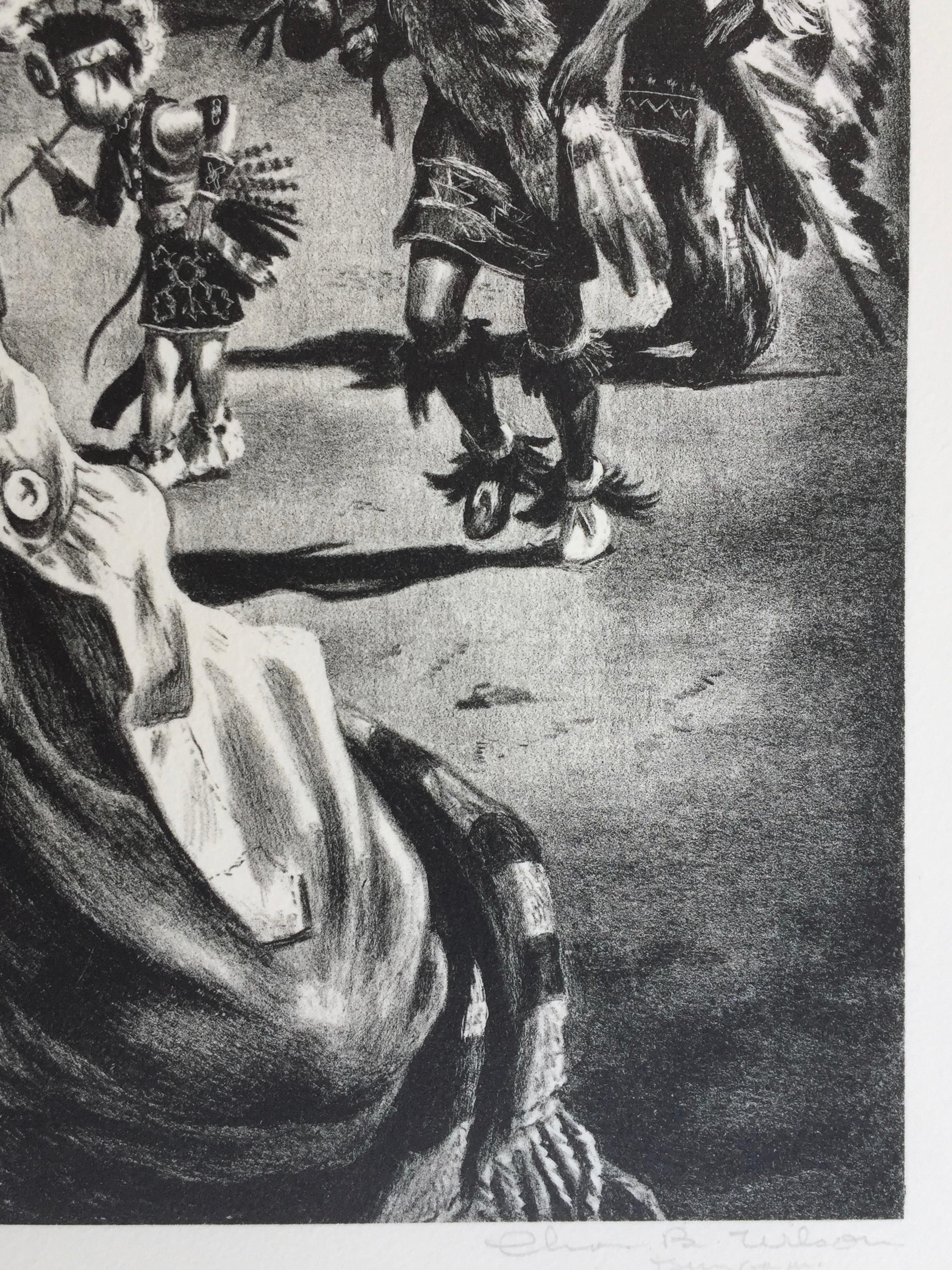 Portrait de la Comanche - Modernisme américain Print par Charles Banks Wilson