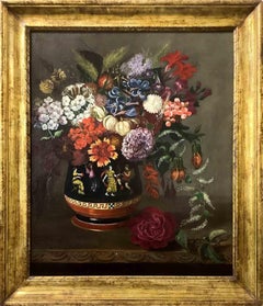 Still Life - Oil Paint by Charles Barbaroux - 1873