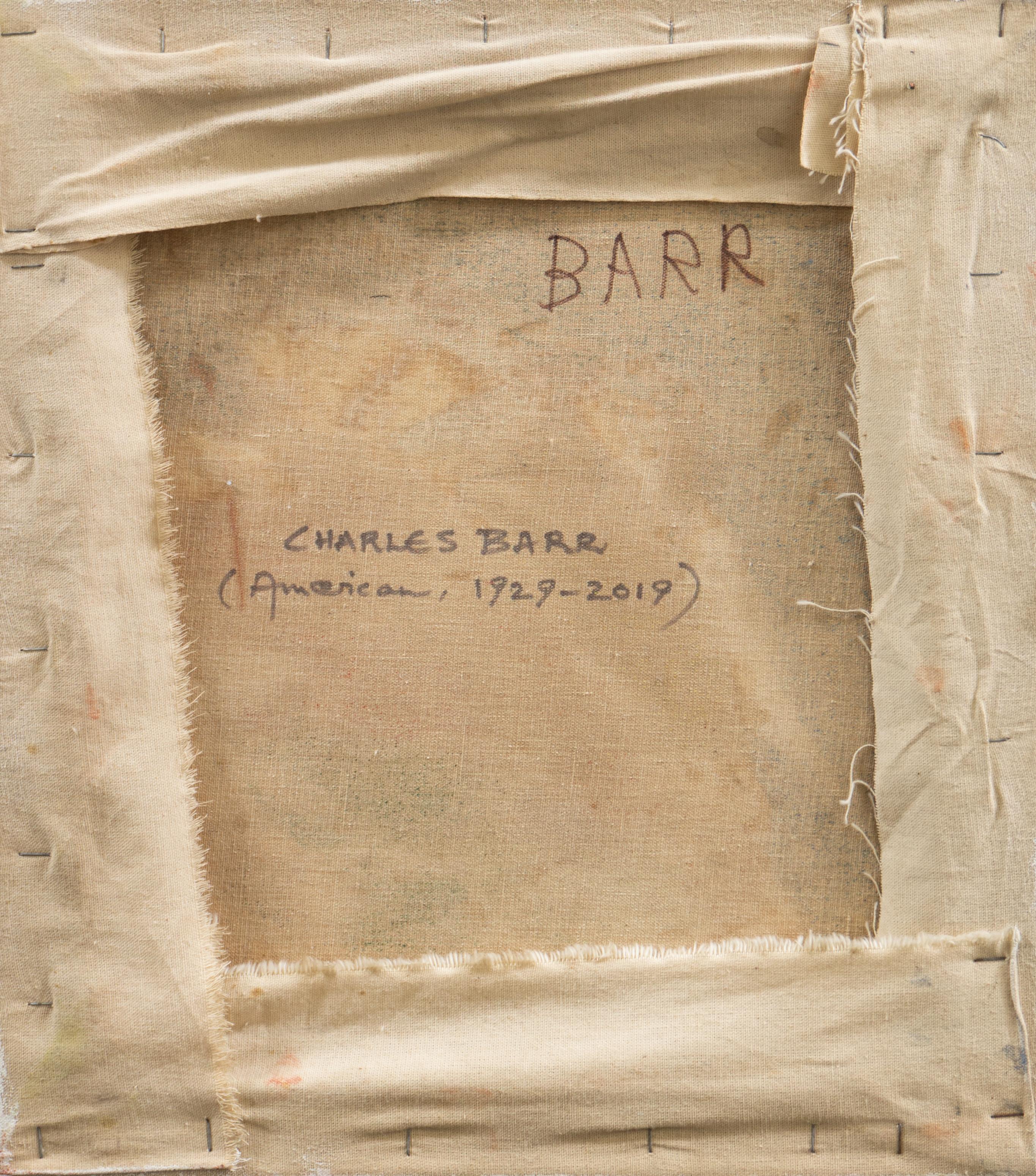Signed verso, 'Barr' for Charles Barr (American, 1929-2019); additionally inscribed and painted circa 1965.

From the Pittsburgh Post-Gazette, 2019:
CHARLES 