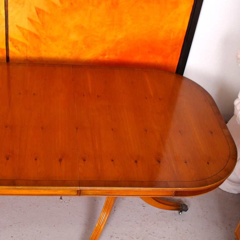 Charles Barr Yew Dining Table and 8 Chairs Hepplewhite Stalker at 1stDibs