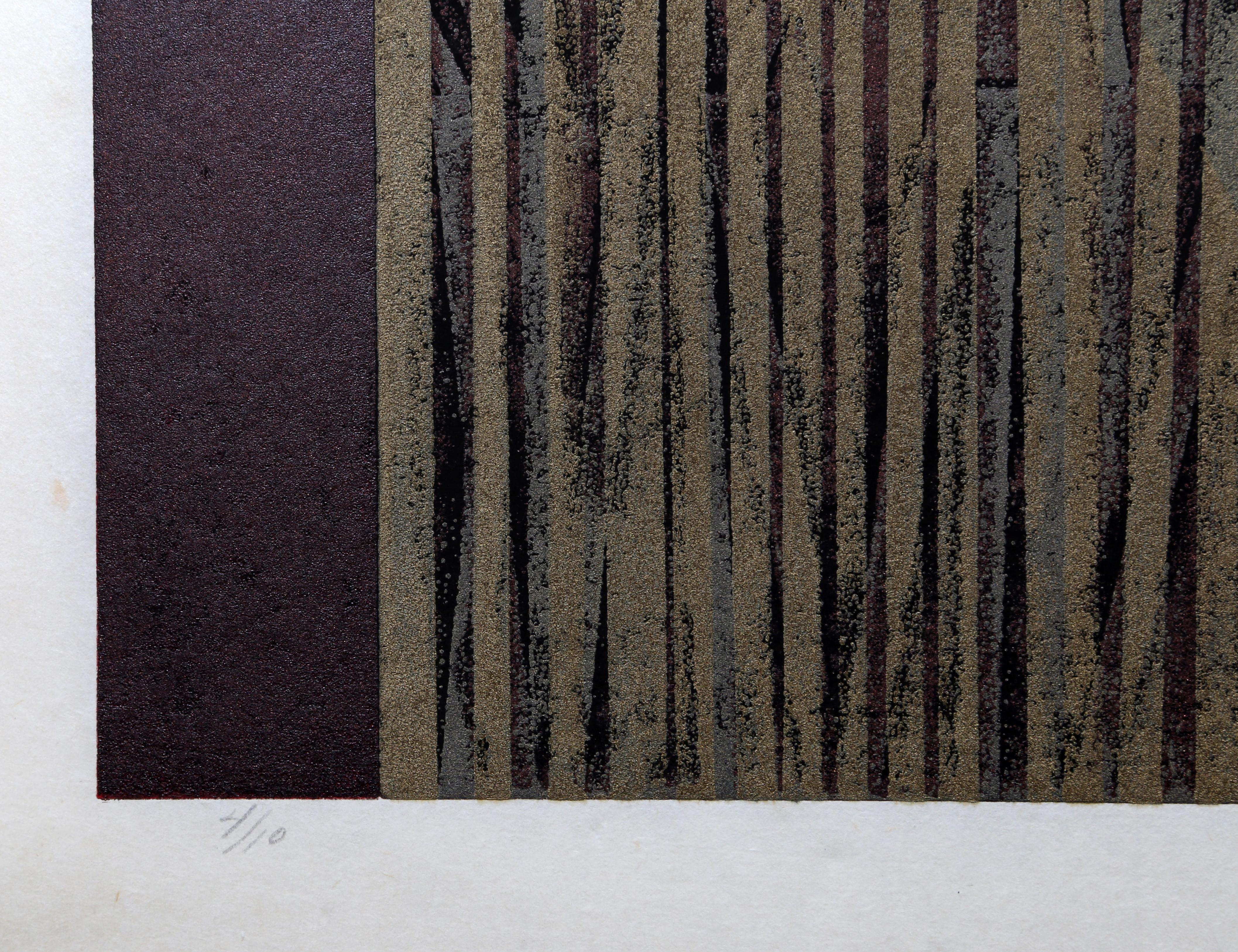 Wall, Woodcut print by Charles Battaglini For Sale 1