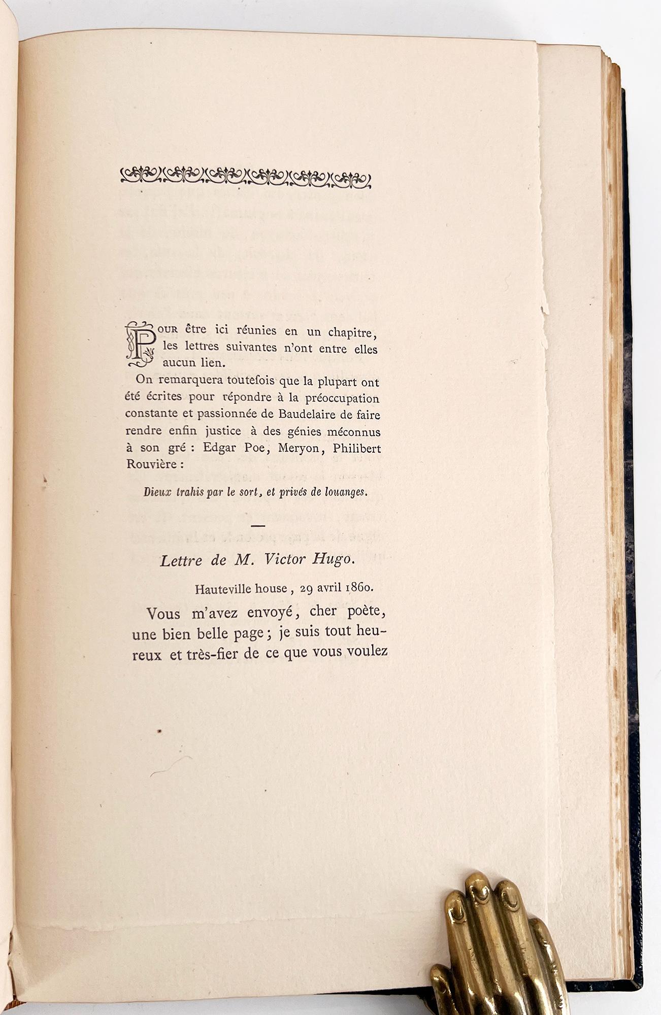 Charles Baudelaire: Souvenirs, Correspondances, Bibliographie, pièces inédites For Sale 5