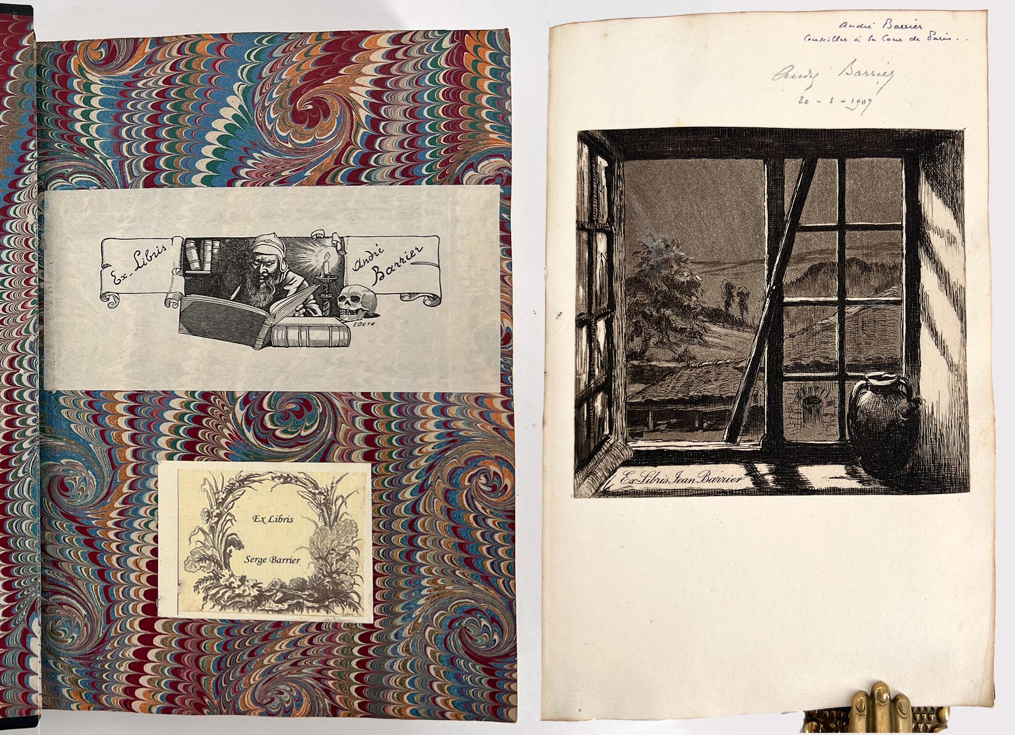 Charles Baudelaire: Souvenirs, Correspondances, Bibliographie, suivie de pièces inédites

Paris: René Pincebourde, 1872. 
First, Limited Edition, EXTRA ILLUSTRATED. 
Small 8vo 8 12 x 5 5/8 inches (216 x 141 mm); 205 pp. 3/4 bound in blue morocco