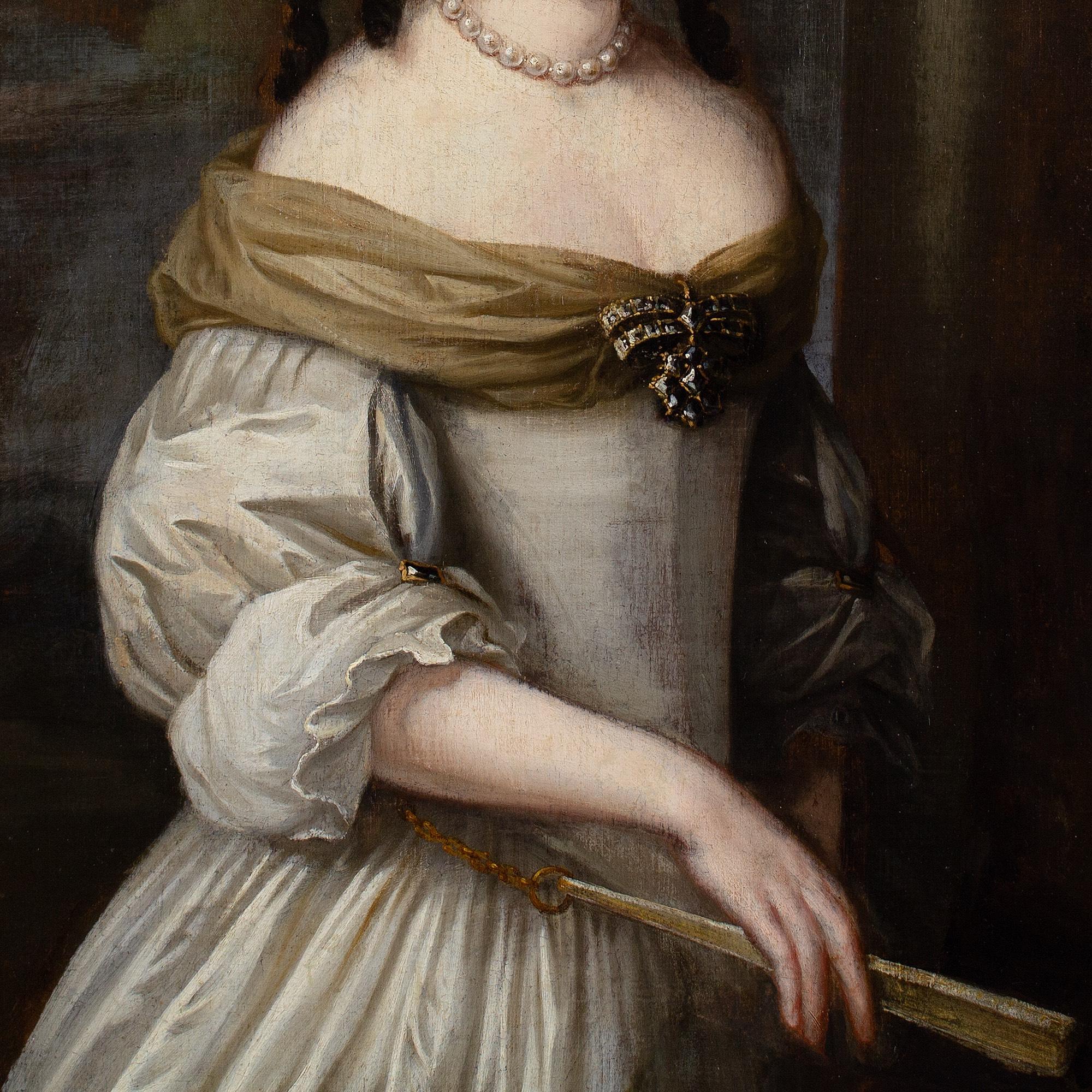 Charles Beaubrun (Circle), Portrait Of A Lady With A Fan 8