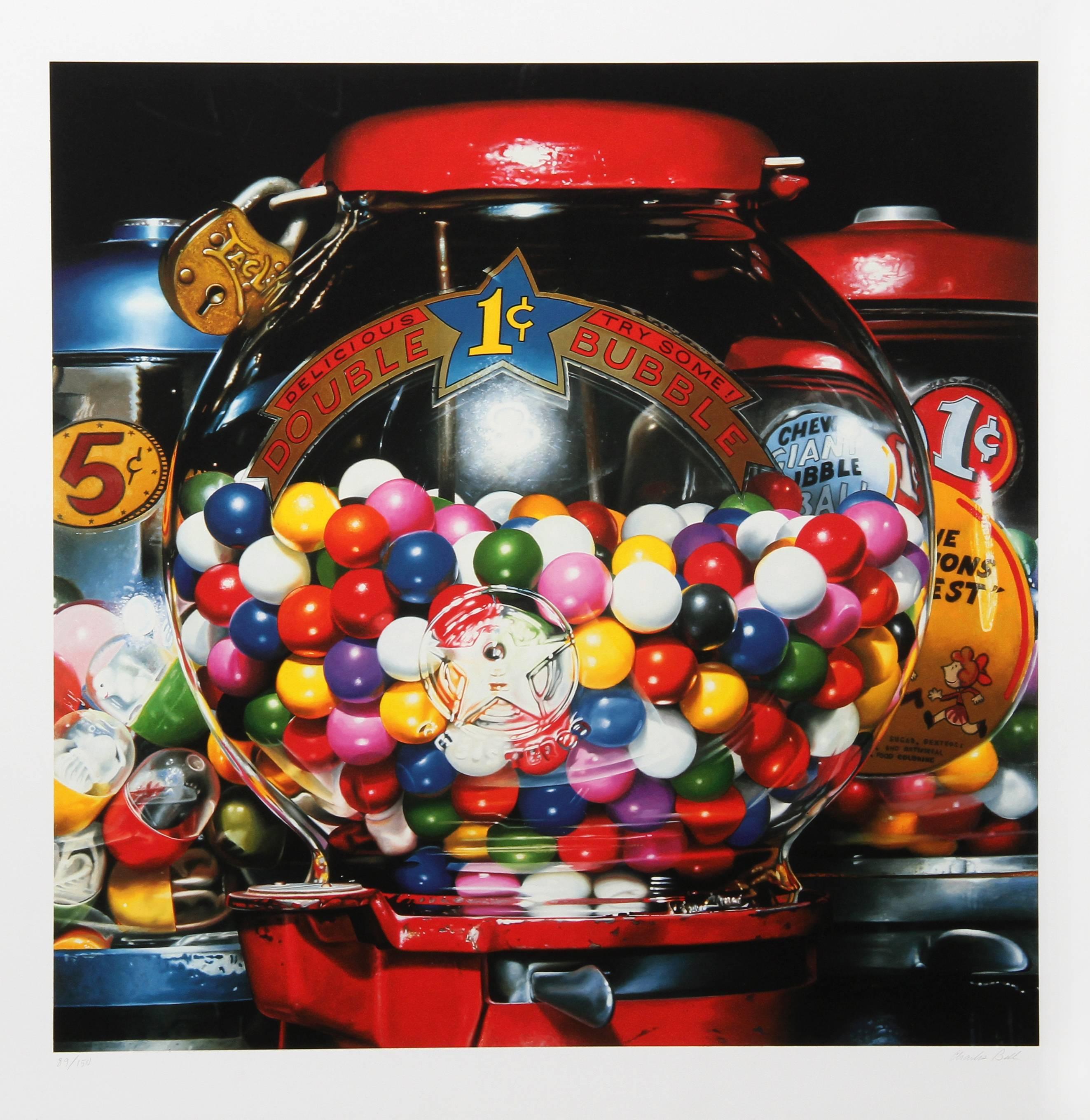 Burbuja doble, serigrafía fotorrealista de Charles Bell