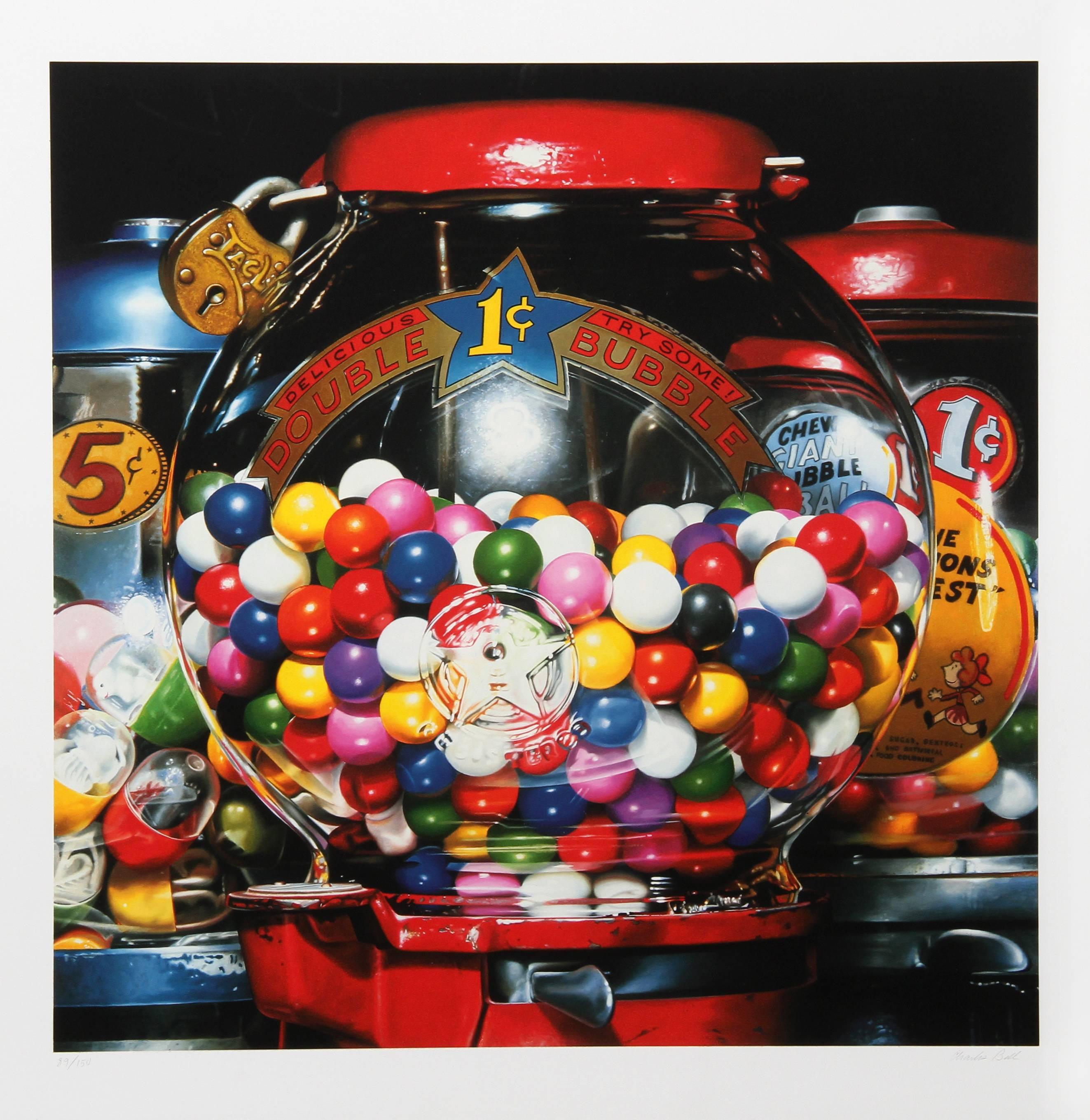 Double Bubble, Photorealist Silkscreen by Charles Bell