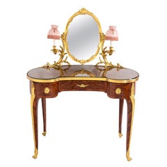 Antique Charles Bernel, Louis XV Style Hairdresser in Violet Wood, circa 1880