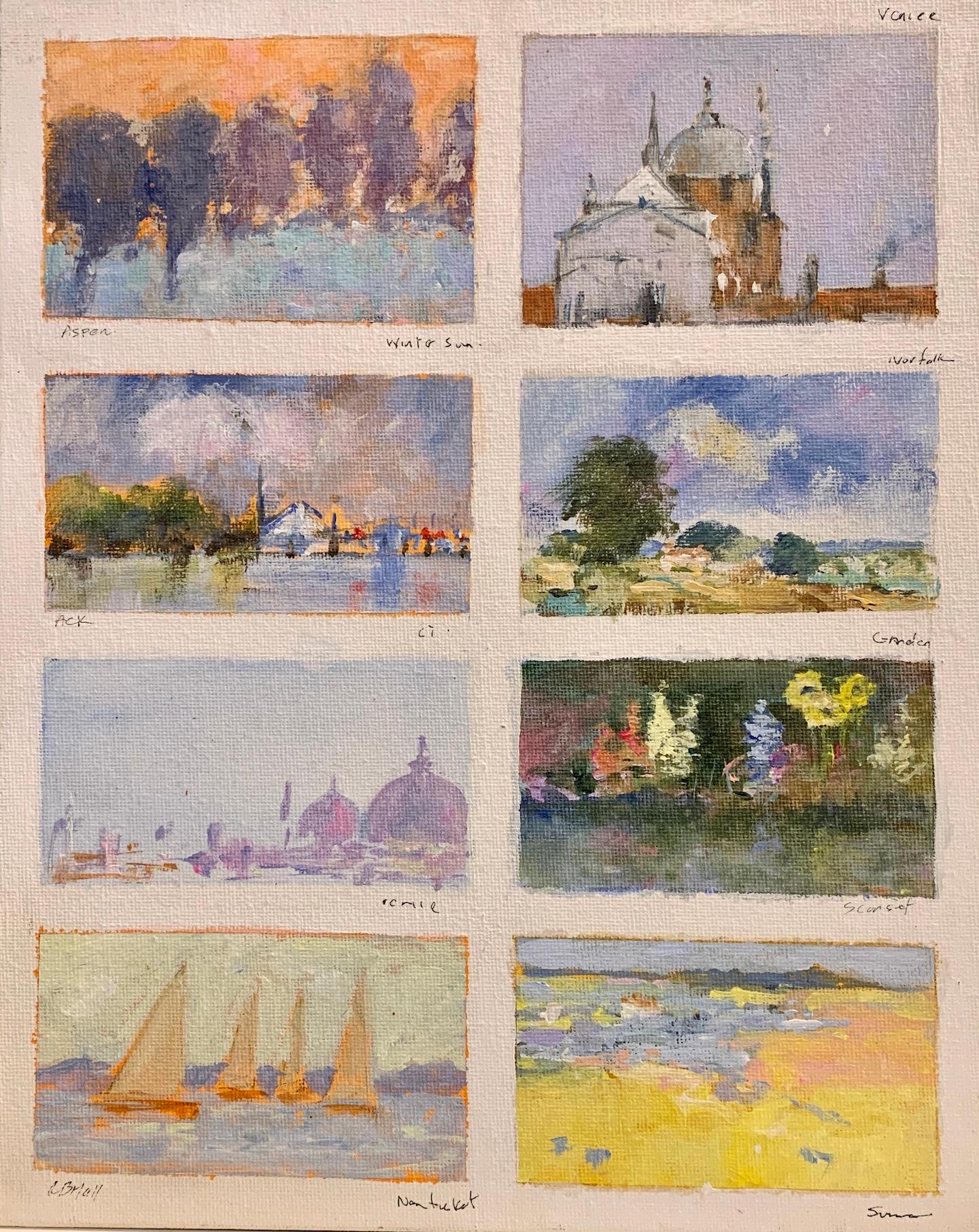 Amerikanische impressionistische Skizze des amerikanischen Impressionismus aus Aspen, Nantucket, Venedig, Sconset, Norfolk