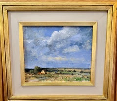 English Impressionist landscape with Cottage, English landscape rural Norfolk