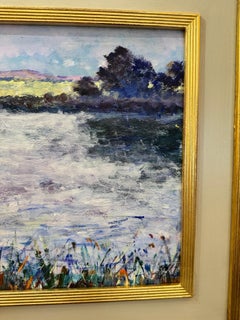 English Impressionist, River landscape, River Bank, Summer Time, River Thames