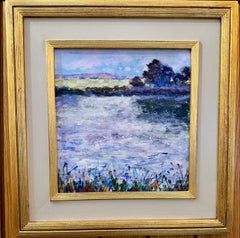 English Impressionist, River landscape, River Bank, Summer Time, River Thames