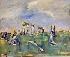 Impressionist Landscape oil of  the world famous Stone Henge in the UK