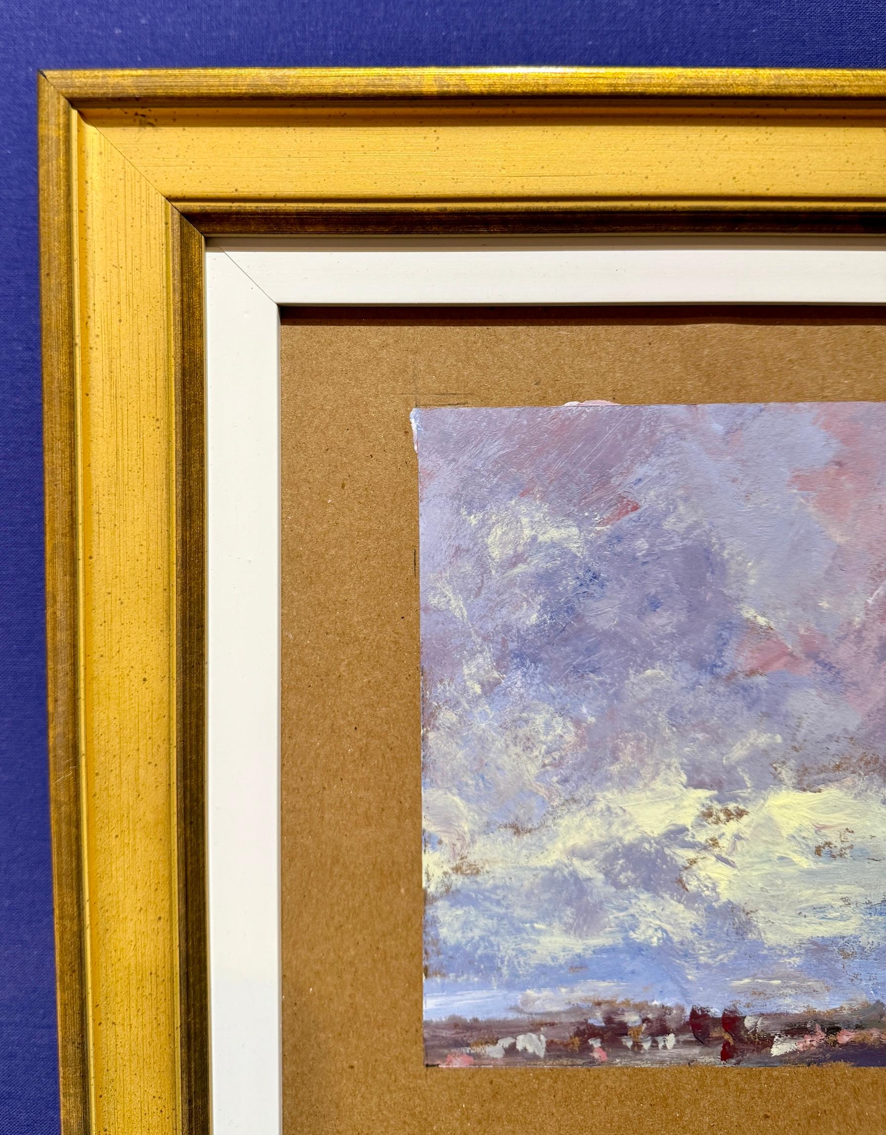 Impressionist Landscape oil Sketch of the Sky line of London 1