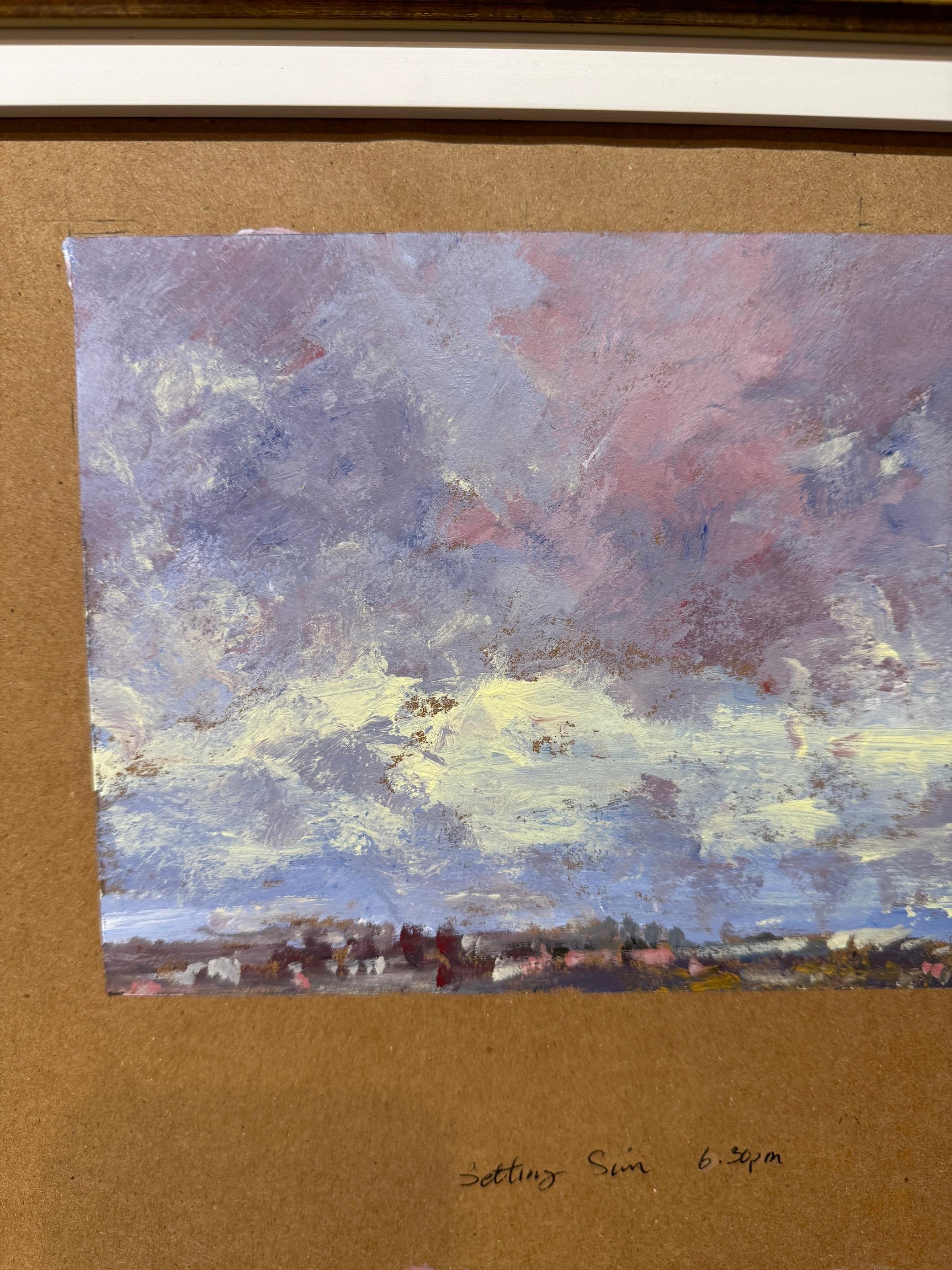 Impressionist Landscape oil Sketch of the Sky line of London 2