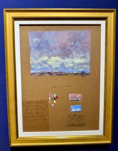 Croquis de paysage impressionniste de la ligne du ciel de Londres