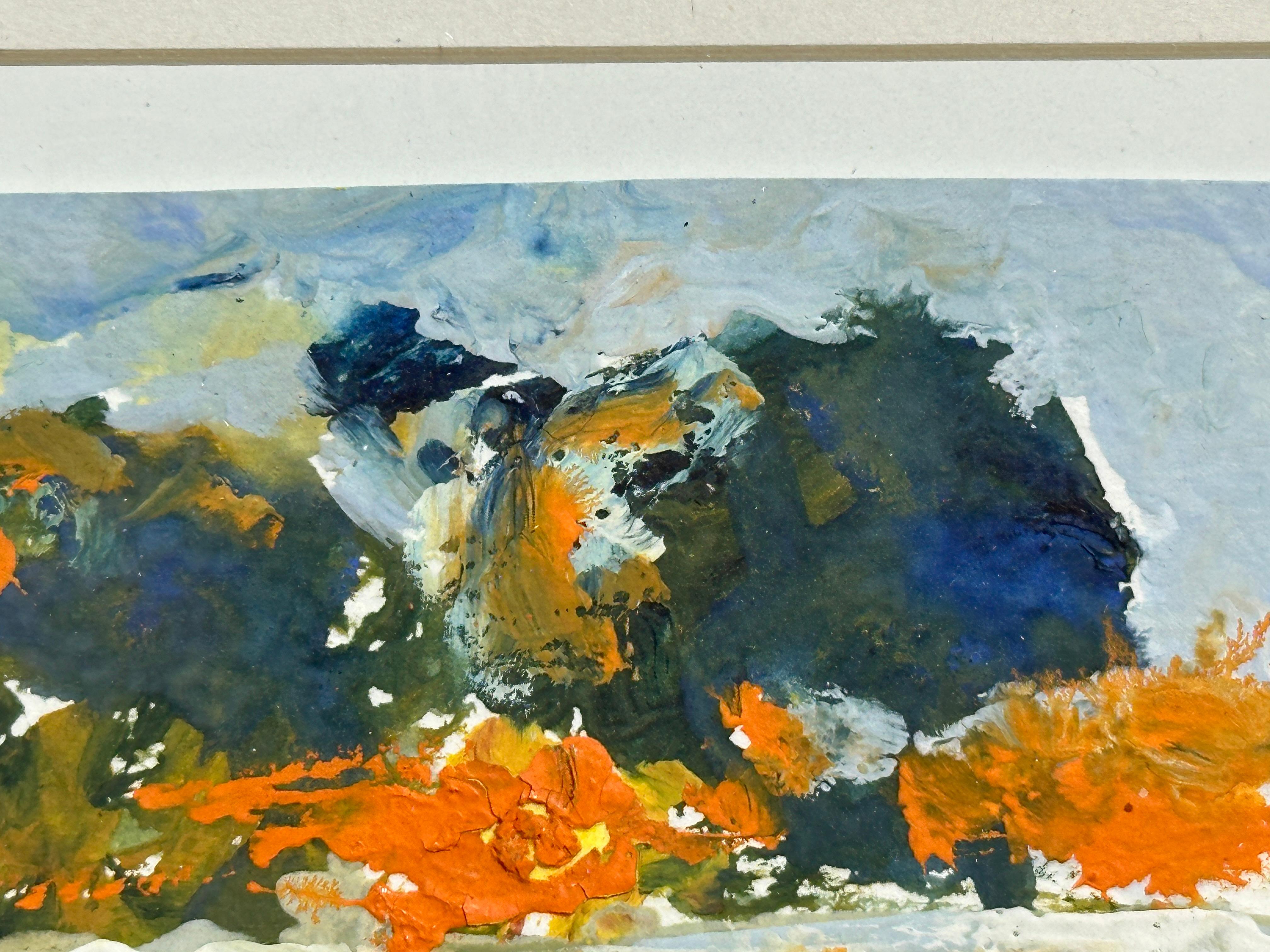 Charles Bertie Hall (anglo-amerikanisch, 20./21. Jahrhundert)
Landschaft mit Bäumen und Wildblumen
Öl auf Karton, unsigniert, aus dem Atelier des Künstlers
Diese ausdrucksstarke Landschaft von Charles Bertie Hall fängt die kühne Vitalität der Natur