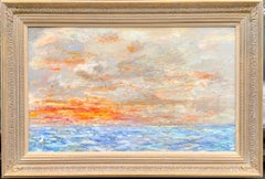 Impressionist Late 20th century seascape of the Connecticut coast at Sunrise