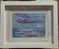 Impressionist scene of sailing off the English coast