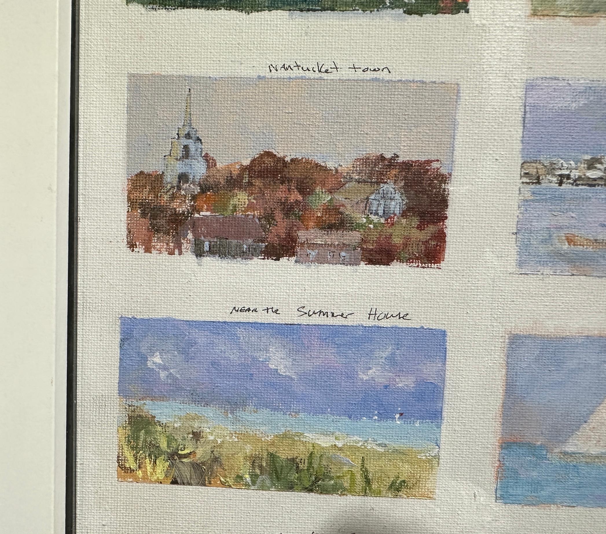 Scènes impressionnistes de navigation de plaisance et de Townes à Nantucket en vente 5