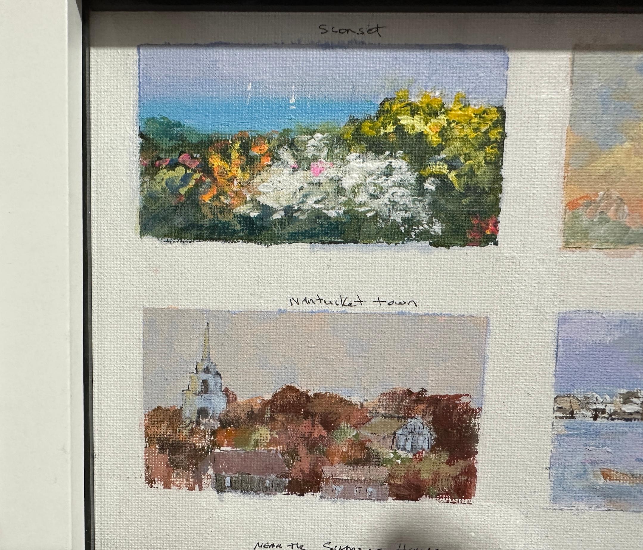 Scènes impressionnistes de navigation de plaisance et de Townes à Nantucket en vente 6