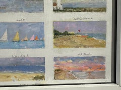 Scene impressioniste di barche a vela e Townes di Nantucket