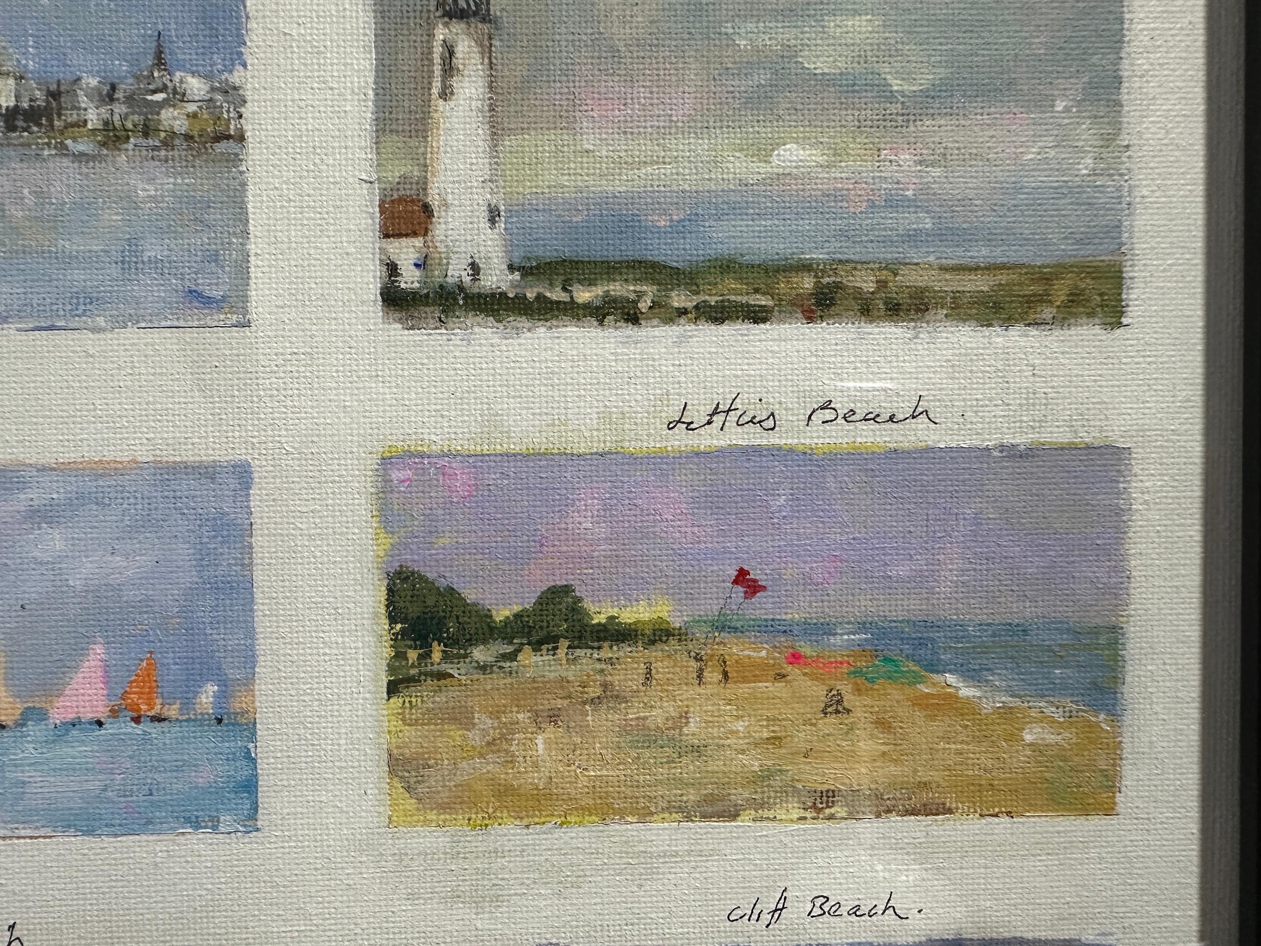 Scènes impressionnistes de navigation de plaisance et de Townes à Nantucket - Impressionnisme Painting par Charles Bertie Hall