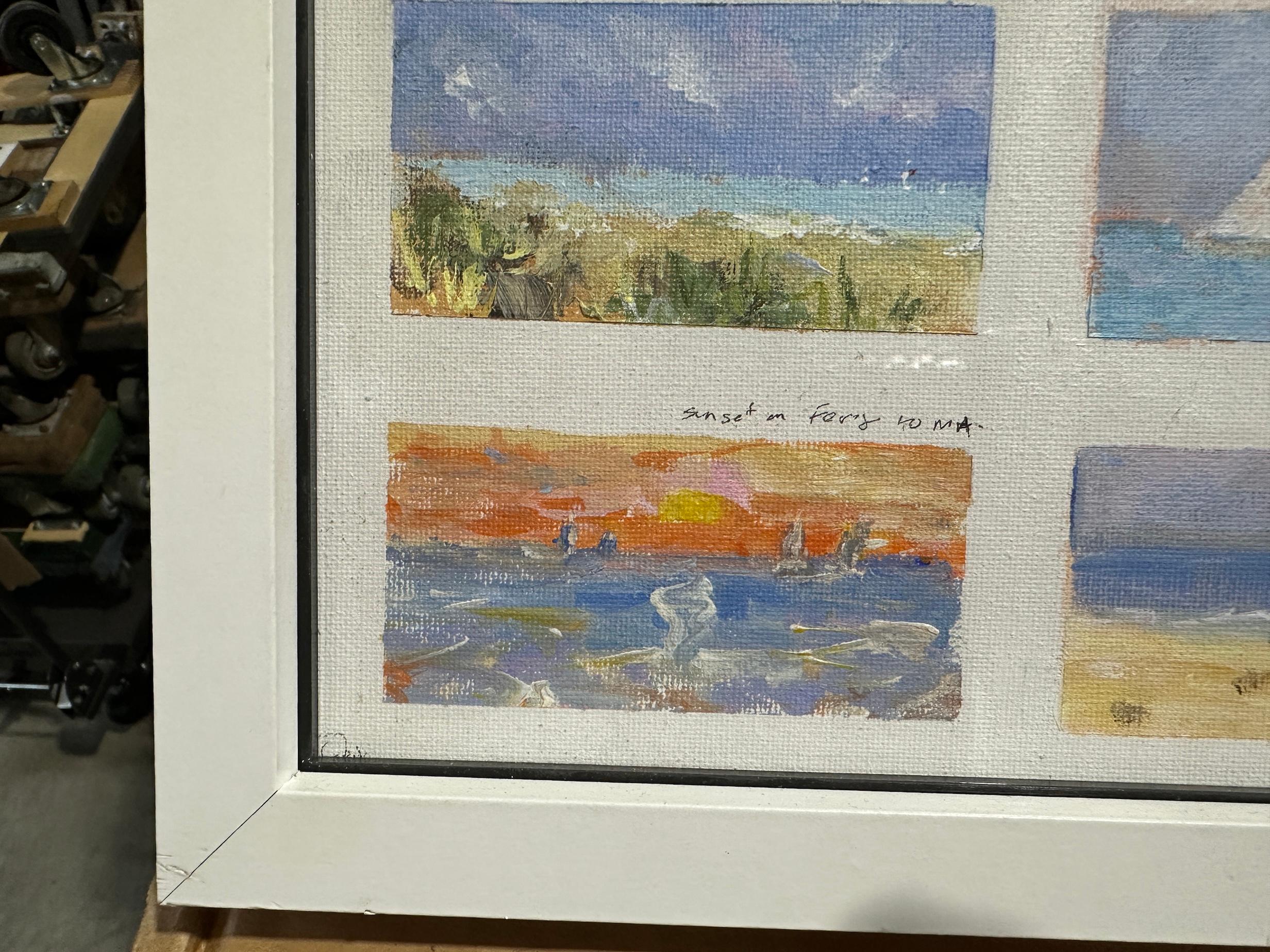Scènes impressionnistes de navigation de plaisance et de Townes à Nantucket en vente 4