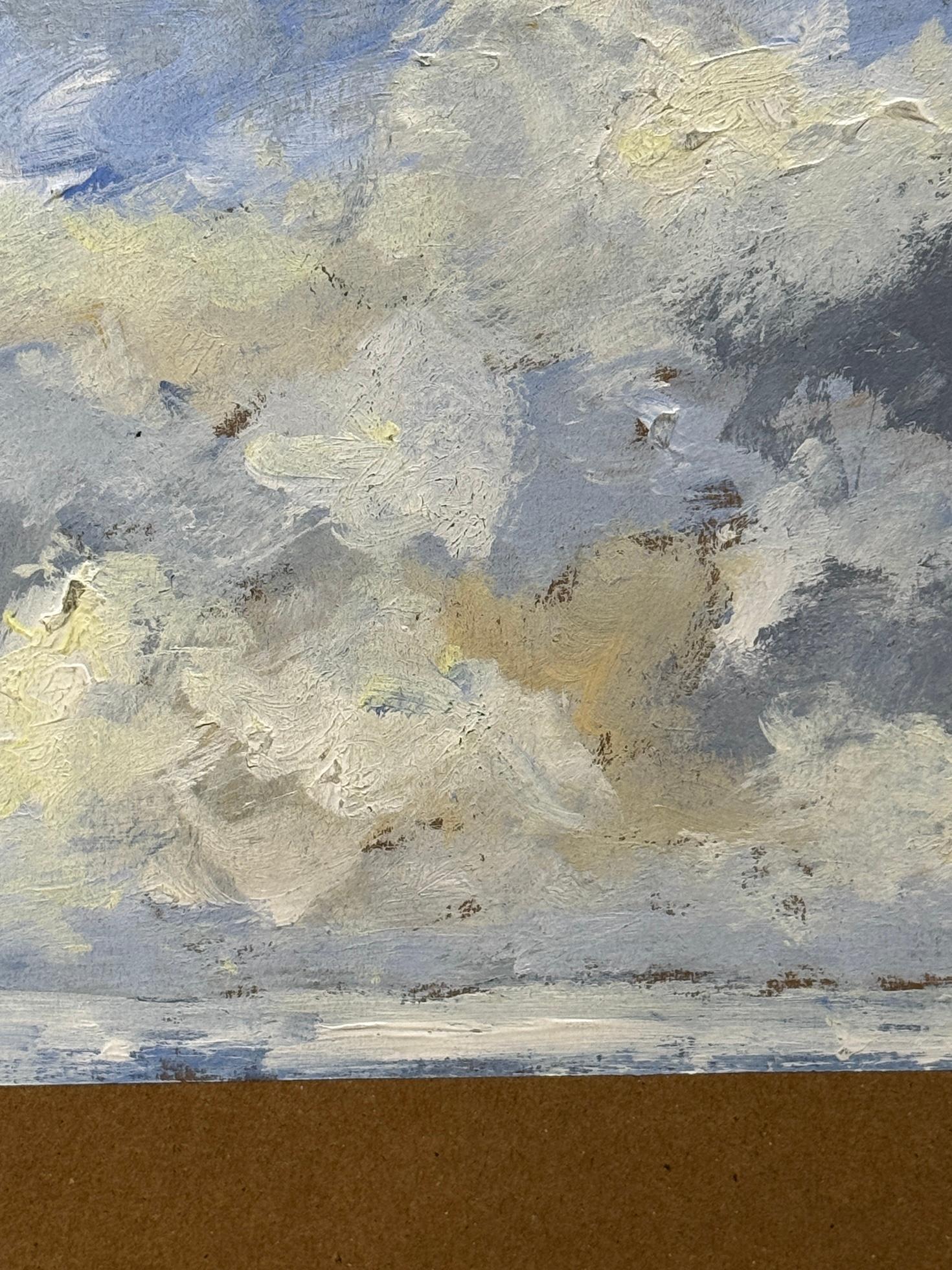 
Questo schizzo a olio di Charles Bertie Hall, di ispirazione impressionista, raffigurante le Hille del Surrey, cattura il fascino tranquillo della campagna inglese con un'attenzione particolare al cielo ampio e suggestivo. La padronanza di Hall