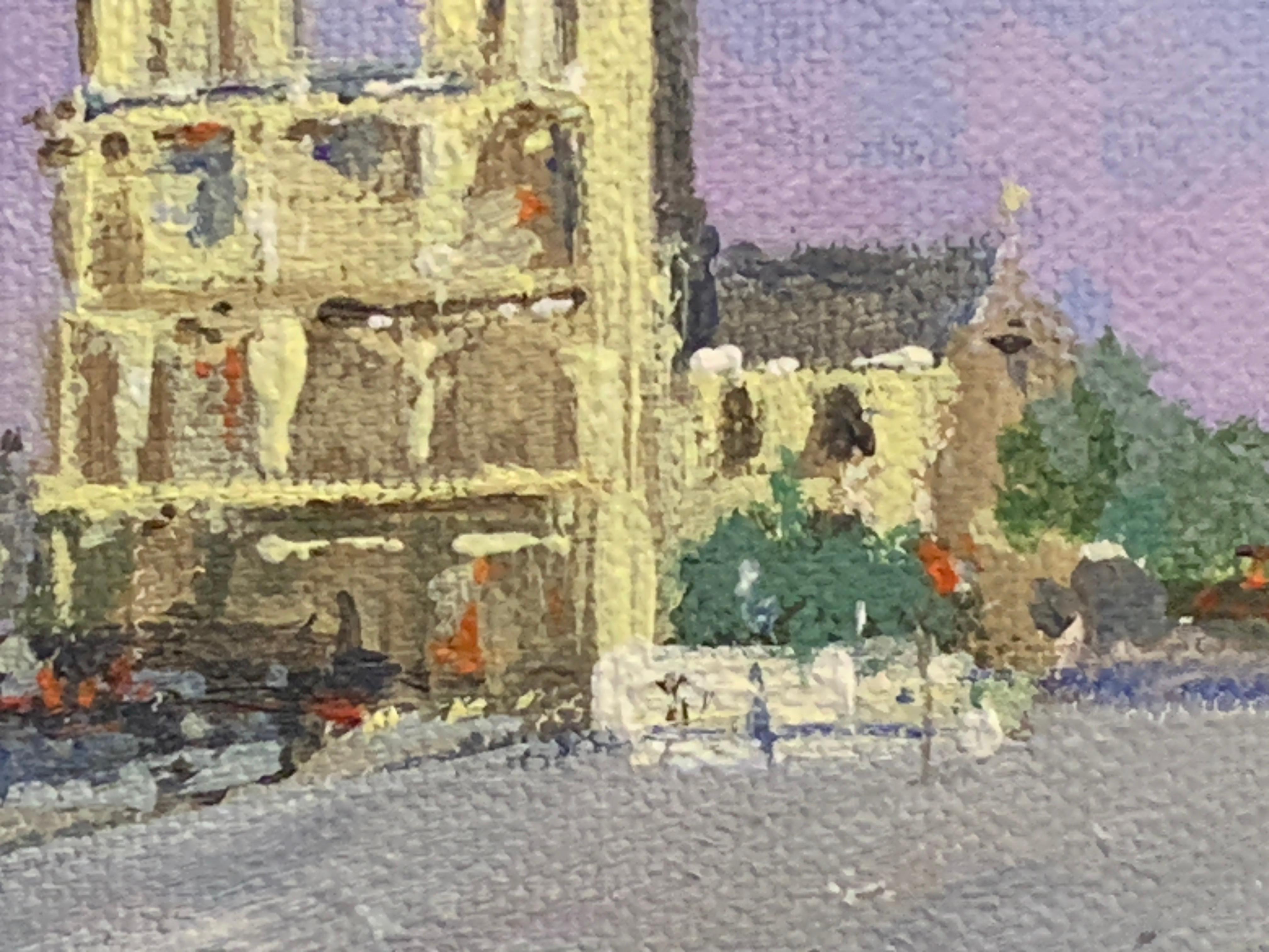 impressionist notre dame painting