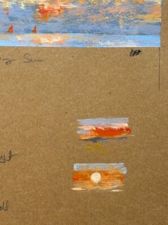 Impressionist sketch, Seascape with the Sun setting over the Connecticut shore