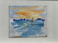 Impressionist view of sail boats on the American coast