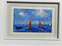 Impressionist view of Yachts racing at sea
